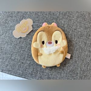 Disney Ufufy Chip n Dale Plush Zip Pouch